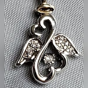 Jane Seymour Hearts in Rhythm Angel 10K and sterling pendant
